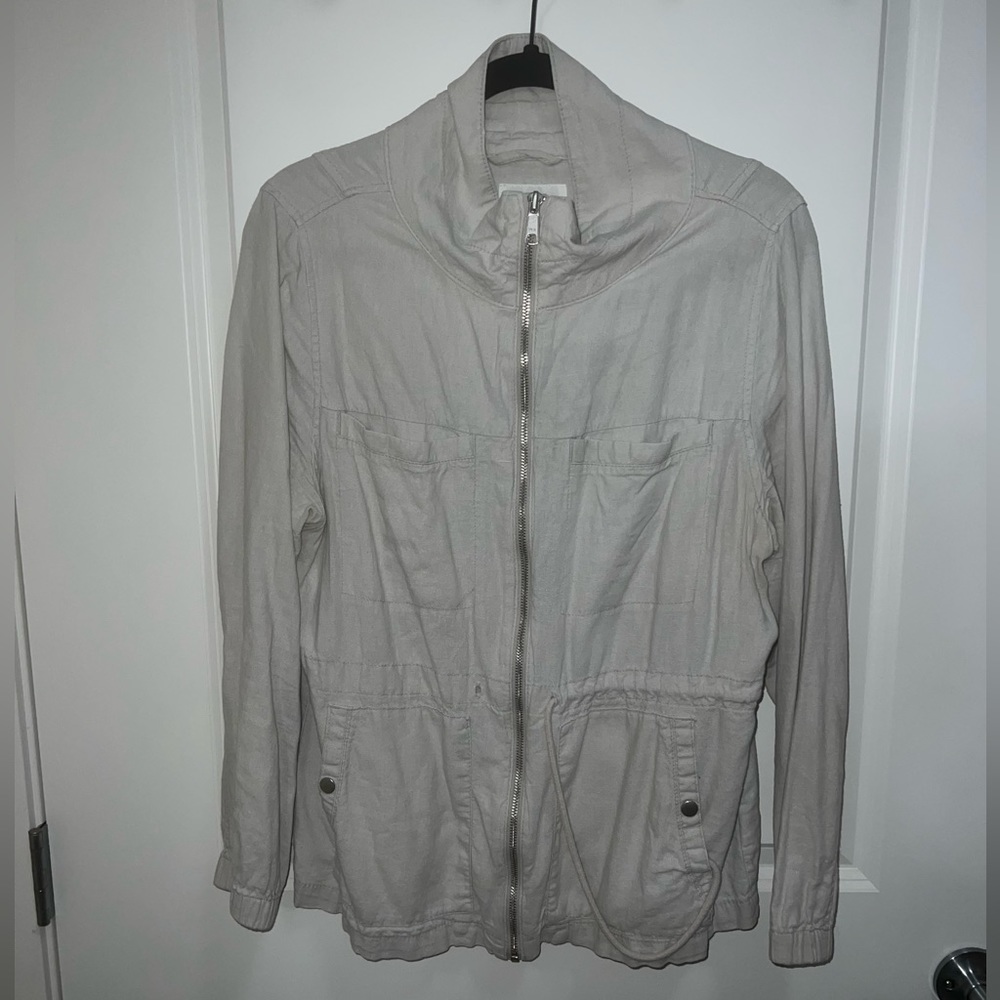Old Navy white linen jacket